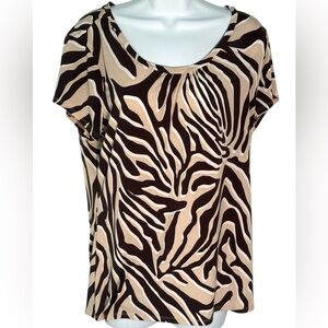 Worthington Zebra Print Women's Top size large